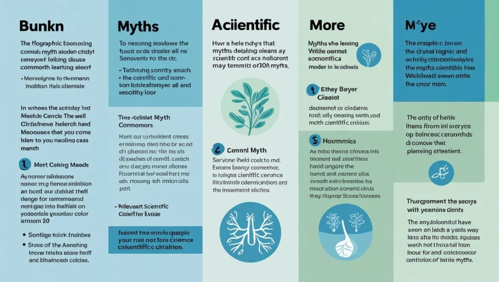 Myth-busting infographic with scientific evidence citations